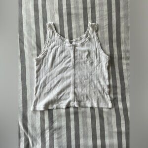 white buttoned tank top